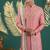 banarasi jacquard pink wedding wear hand embroidery readymade groom