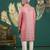 banarasi jacquard pink wedding wear hand embroidery readymade groom