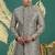 art silk grey wedding wear hand embroidery readymade groom