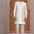 art silk off white wedding wear pattern pc work readymade indo western