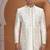art silk off white wedding wear pattern pc work readymade indo western