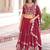 Maroon Vichitra Silk With Sequins Embroidered work lahenga choli and duptta