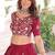 Maroon Vichitra Silk With Sequins Embroidered work lahenga choli and duptta