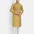 Yellow pure rayon wedding special premium designer kurta pyjama