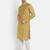 Yellow pure rayon wedding special premium designer kurta pyjama