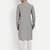 Grey pure rayon wedding special premium designer kurta pyjama