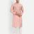 Peach pure rayon wedding special premium designer kurta pyjama