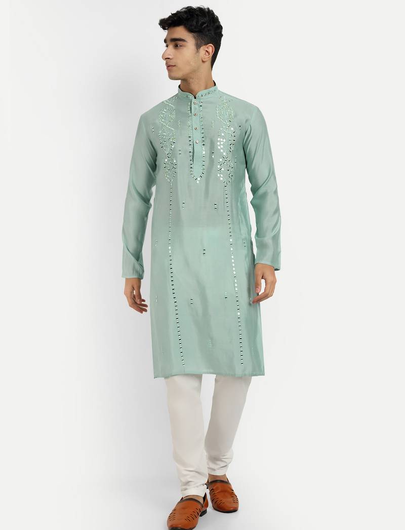Pista pure rayon wedding special premium designer kurta pyjama