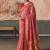 Red khadi georgette with designer weaving work & beautiful tassels bandhani saree