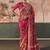 Red khadi georgette with designer weaving work & beautiful tassels bandhani saree