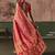 Red khadi georgette with designer weaving work & beautiful tassels bandhani saree