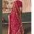 Red khadi georgette with designer weaving work & beautiful tassels bandhani saree