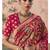 Red khadi georgette with designer weaving work & beautiful tassels bandhani saree