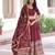 Maroon Vichitra Silk With Sequins Embroidered Work Lahenga Choli And Duptta