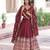 Maroon Vichitra Silk With Sequins Embroidered Work Lahenga Choli And Duptta