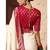 off white & red viscose silk blend with zari weaving & tassel with brocade blouse 