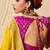 yellow viscose silk blend with zari weaving & tassel with brocade blouse 