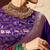 purple viscose silk blend with zari weaving & tassel with brocade blouse 
