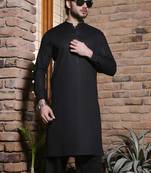 Black cotton kurta set