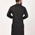 Black embroidered cotton kurta