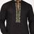 Black embroidered cotton kurta