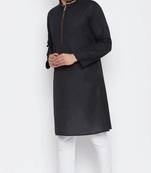 Black cotton kurta set