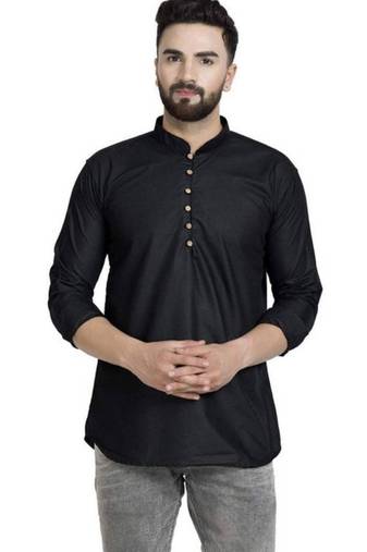 Black cotton Short kurta