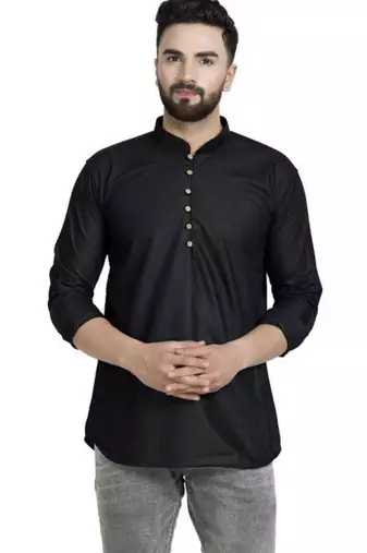 Black cotton Short kurta