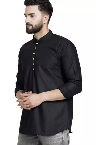 Black cotton Short kurta