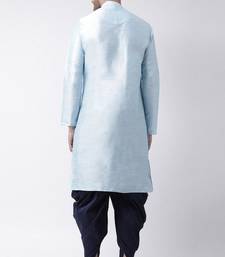 Light blue embroidered dupion art silk kurta set