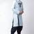 Light blue embroidered dupion art silk kurta set