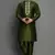 Mahendi green embroidered dupion art silk kurta set
