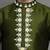 Mahendi green embroidered dupion art silk kurta set
