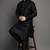 Black dupion art silk kurta set