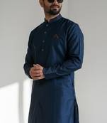Navy embroidery kurta
