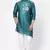 Sea green embroidered dupion art silk kurta set