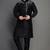 Black embroidered dupion art silk kurta set