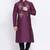 Purple embroidered dupion art silk kurta set