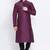 Purple embroidered dupion art silk kurta set