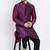 Purple embroidered dupion art silk kurta set