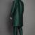 Bottle green embroidered dupion art silk kurta set