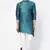 Sea green embroidered dupion art silk kurta set