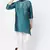 Sea green embroidered dupion art silk kurta set