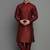Maroon embroidered dupion art silk kurta set