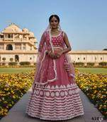 NET sequin WORK EMBROIDERY WORK LEHENGA CHOLI 