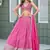 Rani Pink Leheriya Print With Embroidered Faux Georgette Lehenga Choli