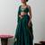 green plain chanderi lehenga set