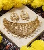 Kundan stone choker necklace set
