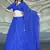 BLUE ZARI AND CODING LACE WORK WITH LEHERIYA PRINTED GEORGETTE SEMI STITCHED LEHENGA CHOLI