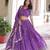 Purple Vichitra Silk With Sequins Embroidered Work Lahenga Choli And Duptta